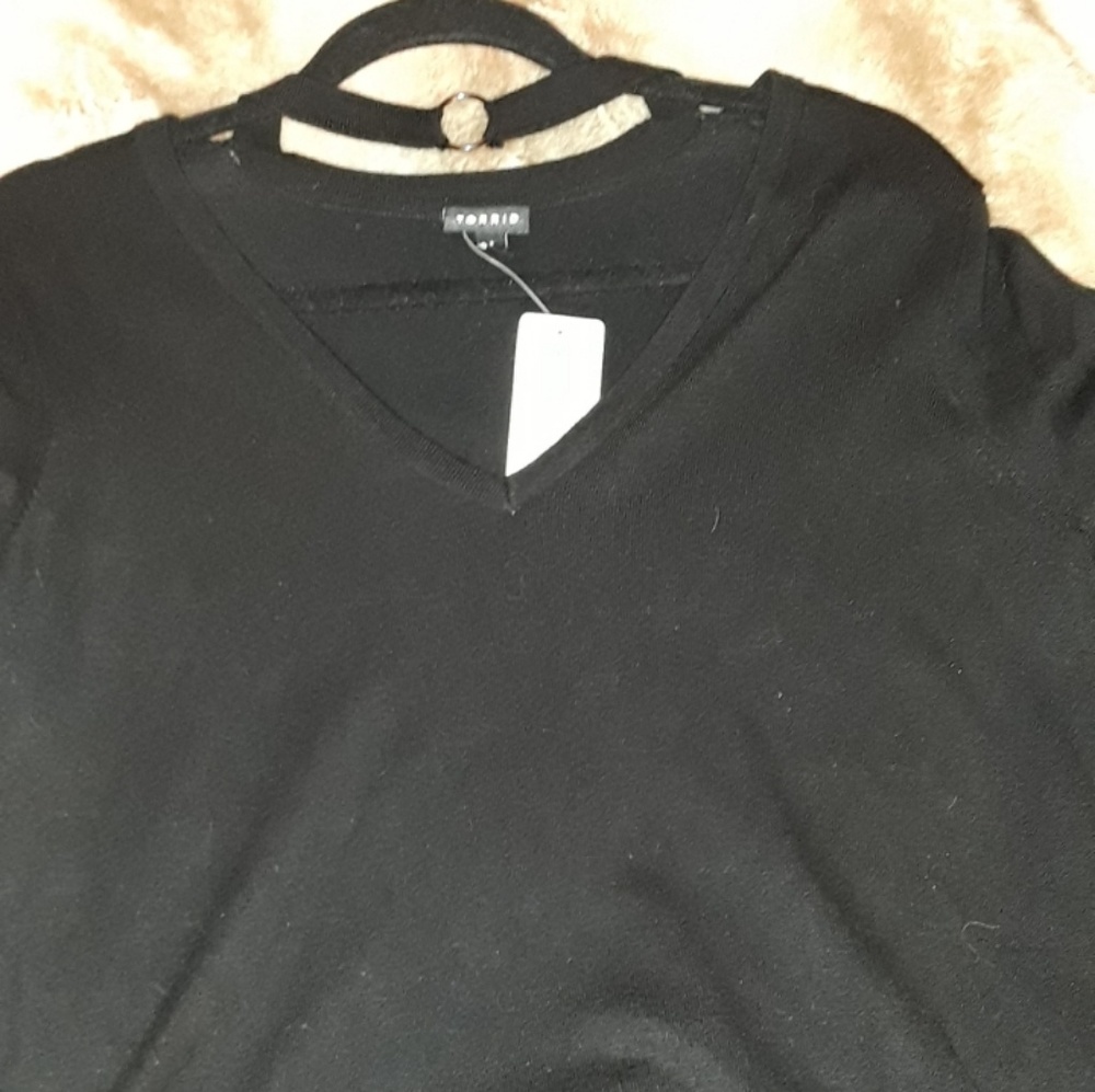 Torrid Sweater w built n chokerBNWT
